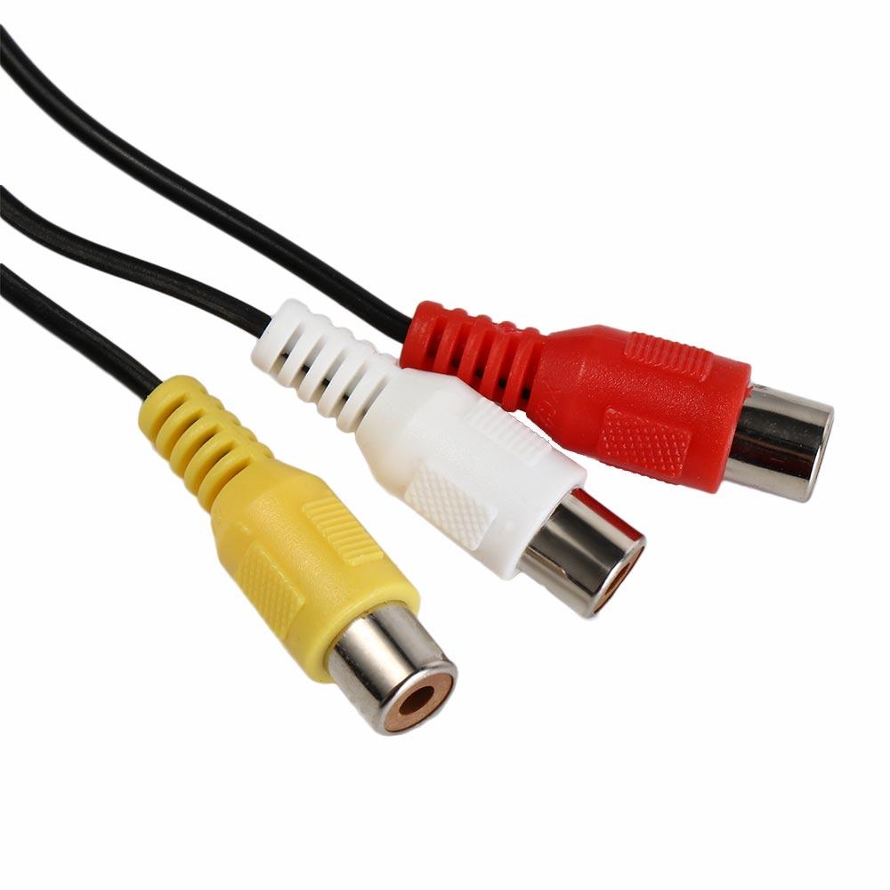 Stereo 3.5mm Cable 3 RCA Female 3.5mm to Cable Portable 3.5mm Aux Male  Video and Audio