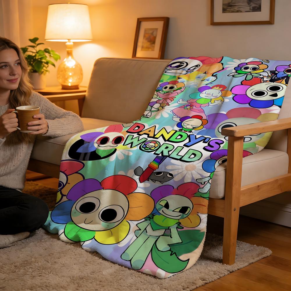 Throw High-Density Short Plush Blanket For Sofa Nap Air-Conditioned Room Soft Skin-Friendly D-DandyS Worlds