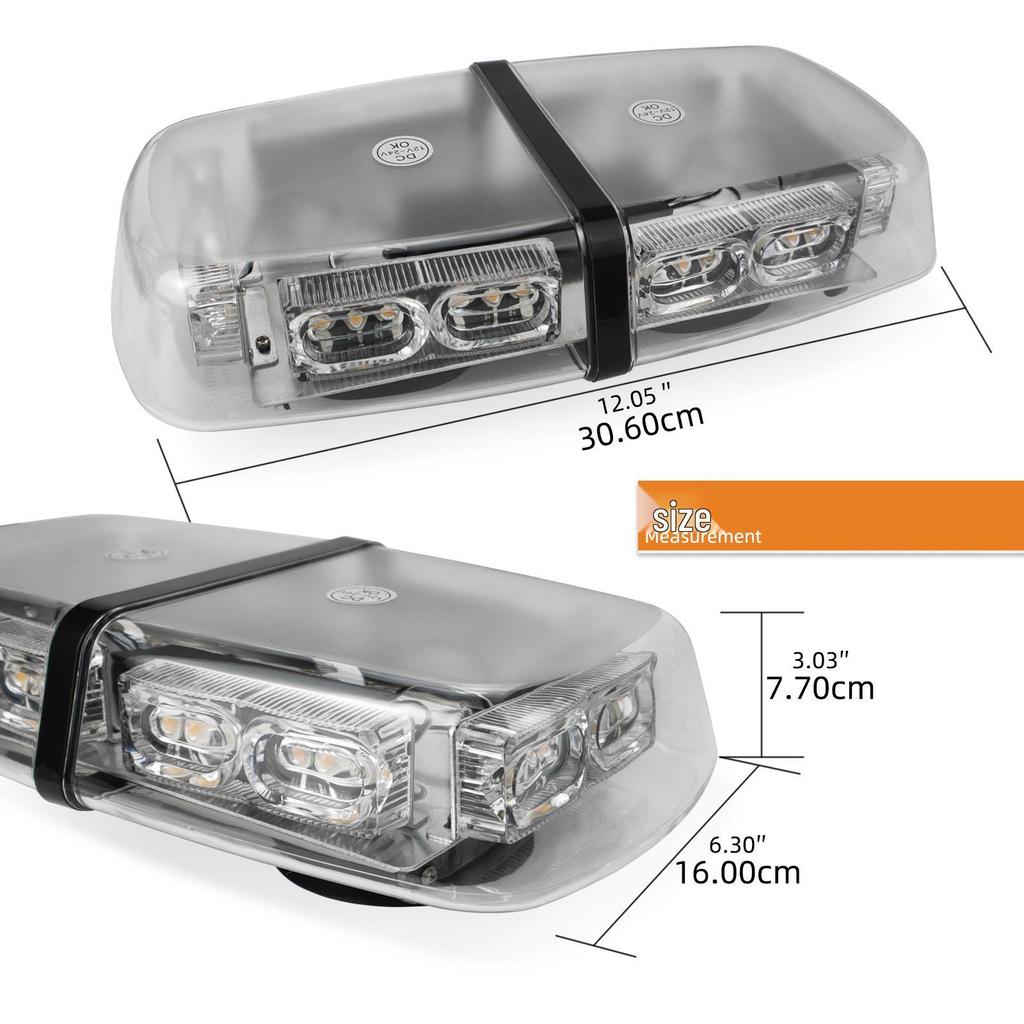 36 LED Magnetic Strobe Warning Roof Light - Emergency Flashing Light 12V-24V