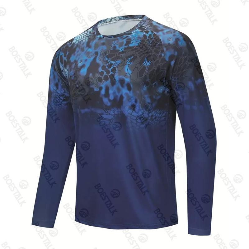 Spring and autumn fishing wear, men's long-sleeve fishing wear, sea fishing boat, lure fishing, quick-drying, breathable sun-protection fishing wear