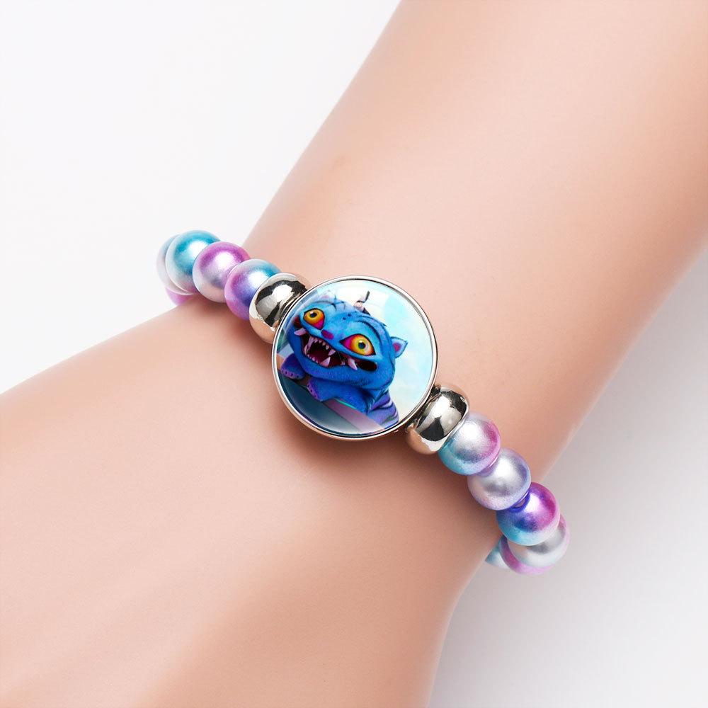 Gradual Change Beaded Bracelet Rumi Zoey Mira Embedded Crystal Bracelet Hidden Buckle Removable Elastic Jewelry