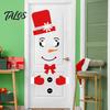 Removable Seasonal Wall Stickers Christmas Snowman Stickers, DIY Decorative Emoticon for Holiday Party Supplies, Festive Surface Decorations
