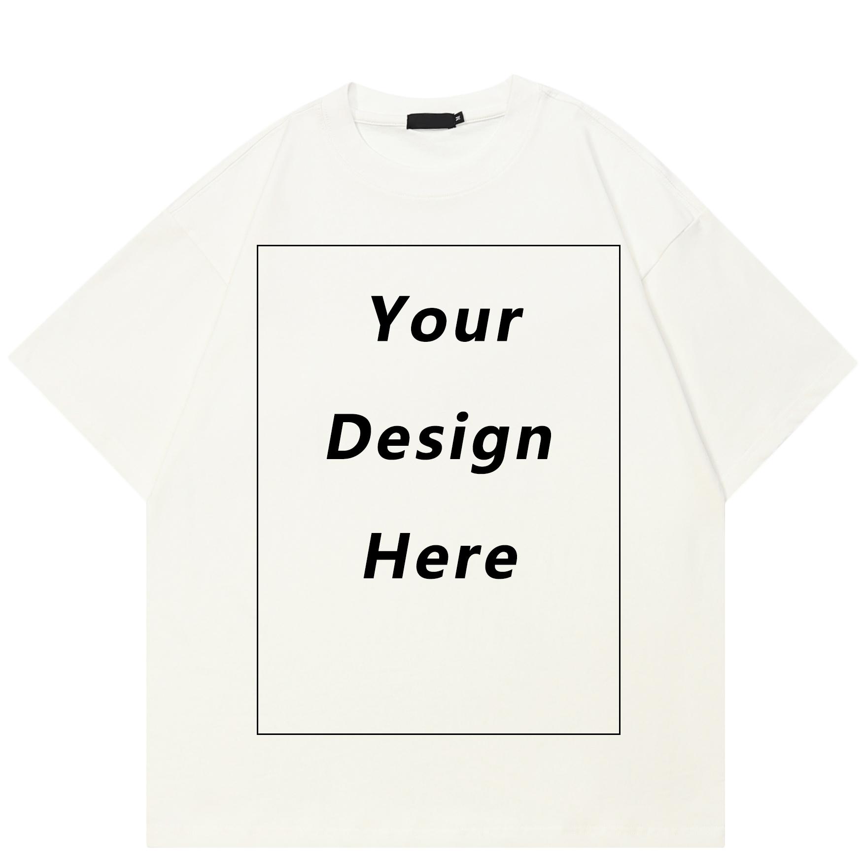 

230 GSM 100% Cotton T-Shirt Customized Pattern Print S белый