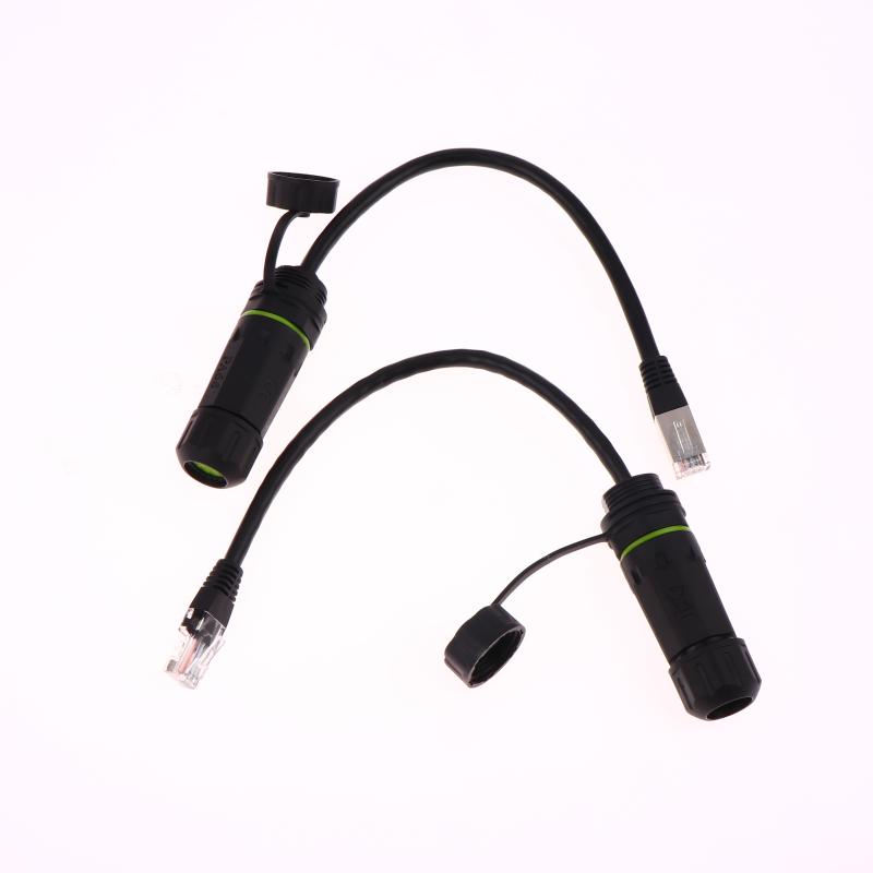 Rj45 8P8C Vanntett Nettverk Gjennomgangshode Kontakt Rj45 Hann til Hunn Adapter Skjøteledning