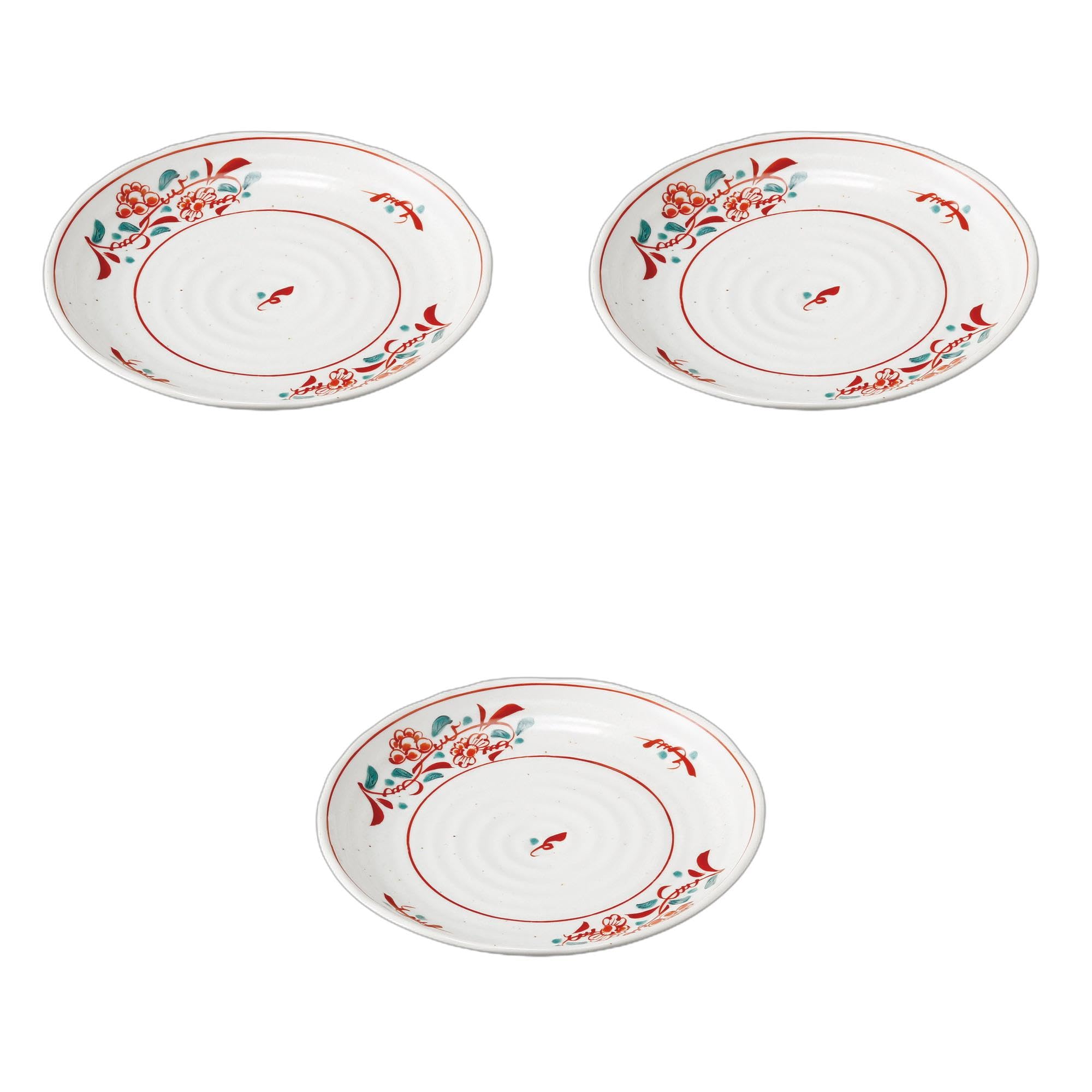 

Set of 3 Kohiki Hana Manreki Plates x Large Ceramic Plates by Setomonohonpo 8.0 [24.5 3cm]