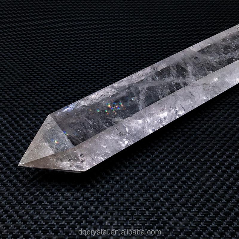 Natural Crystal Craft Blg Clear Quartz Towers Polished Rainbow Clear Wand Point for Home Decoration
