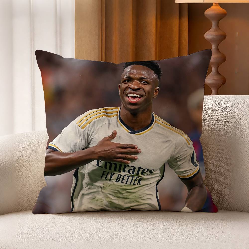 Brazil Vinicius VVini Jr Cotton Linen Square Pillow Covers Home Decor Gifts