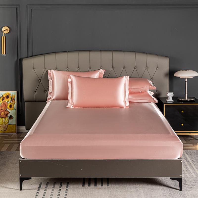 Domáca posteľ štvor-dielna súprava posteľnej plachty letná hodvábne ľahká chladivá troj-dielna posteľná plachta prikrývka na paplón posteľná bielizeň