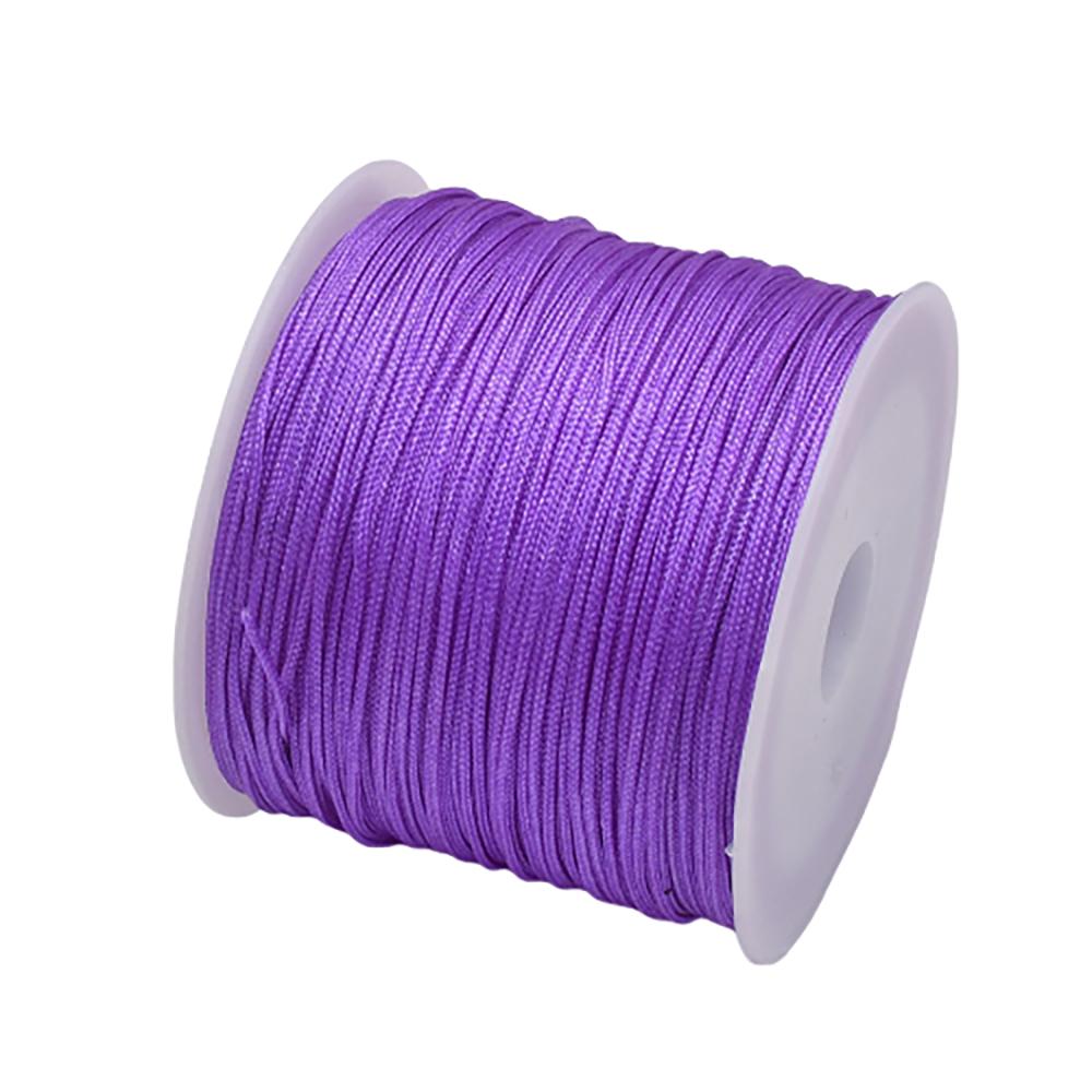 50Yds 0.8mm Crafts Nylon Cord For Jewelry Making Beading Braided Nylon Satin String for Bracelets Rattail Trim Chinese Knot