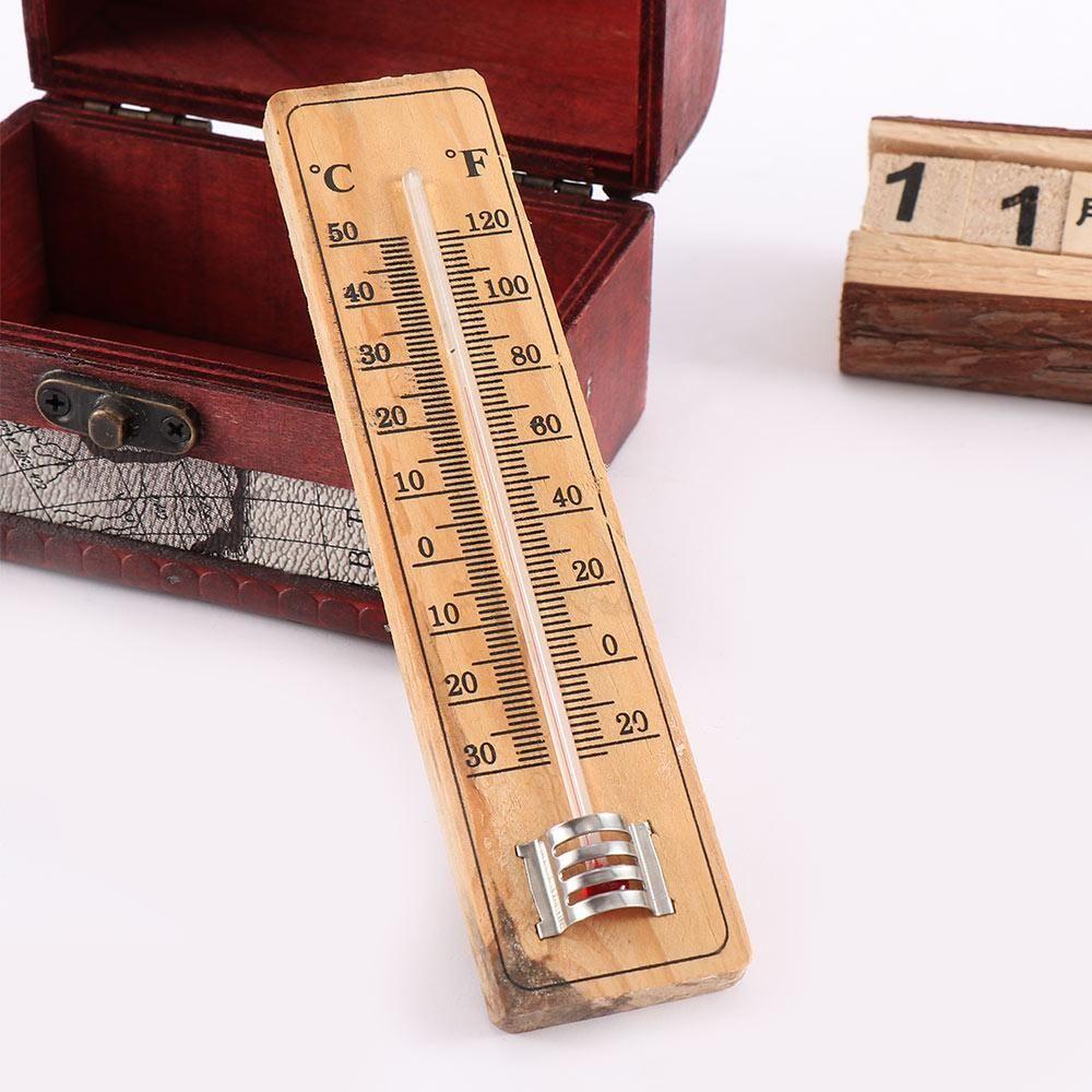 Wall Hanging Garden Indoor Office Room Wood Wall-mounted Thermometers Logger Direct Reading Type