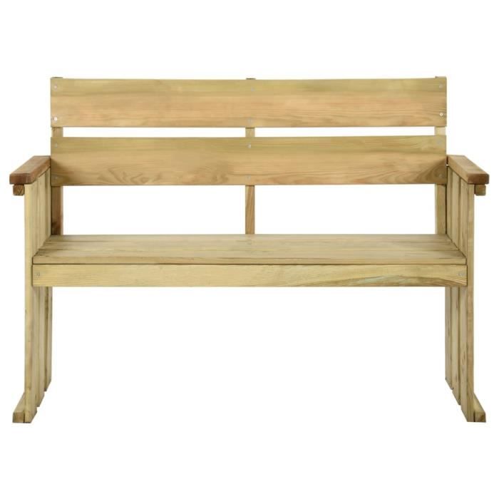 VidaXL Banc de jardin 121 cm Bois de pin imprégné