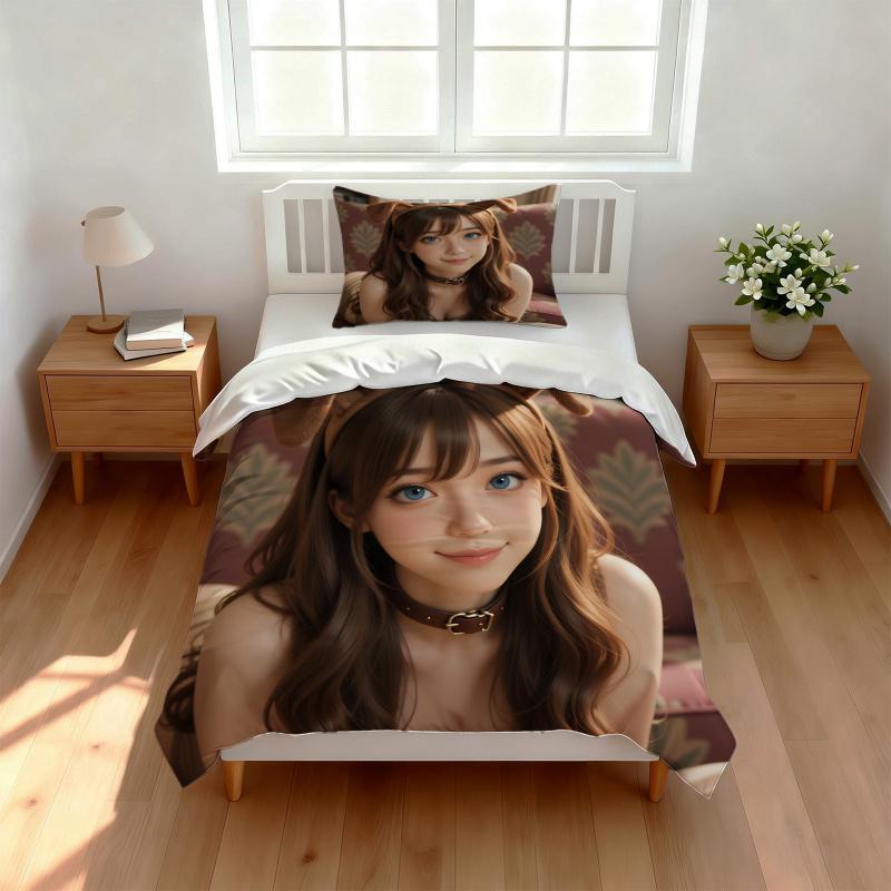 Euphoria Season 3 Woof Woof Print Duvet Cover Set No Filler Soft Microfiber Bedding Set For Teens Bedroom