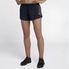 Nike Letter Print Breathable Sports Shorts With Back Zipper Pocket Women Shorts Black AH6089-010