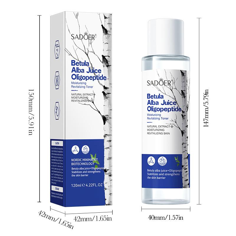 Punkt-Toner 120ml Birkenwasser Oligopeptid Feuchtigkeitsspendendes Feuchtigkeitsspendendes Verjüngendes Wasser Hautpflegeprodukte