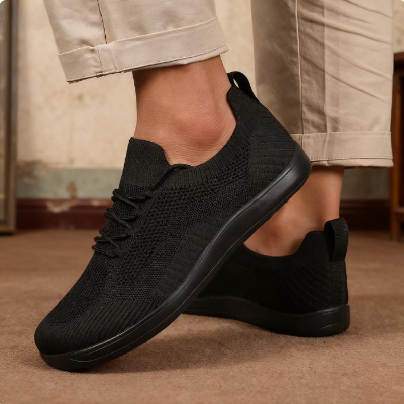 Men Wide Barefoot Shoes Anti Slip Minimalist Lightweight Breathable Walking Shoes Fashionable Round Toe Cross Training Sneakers