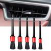 5PCS Car Interior Cleaning Brush Soft Bristle Detailing Brush Dusting Tool for Air Conditioner