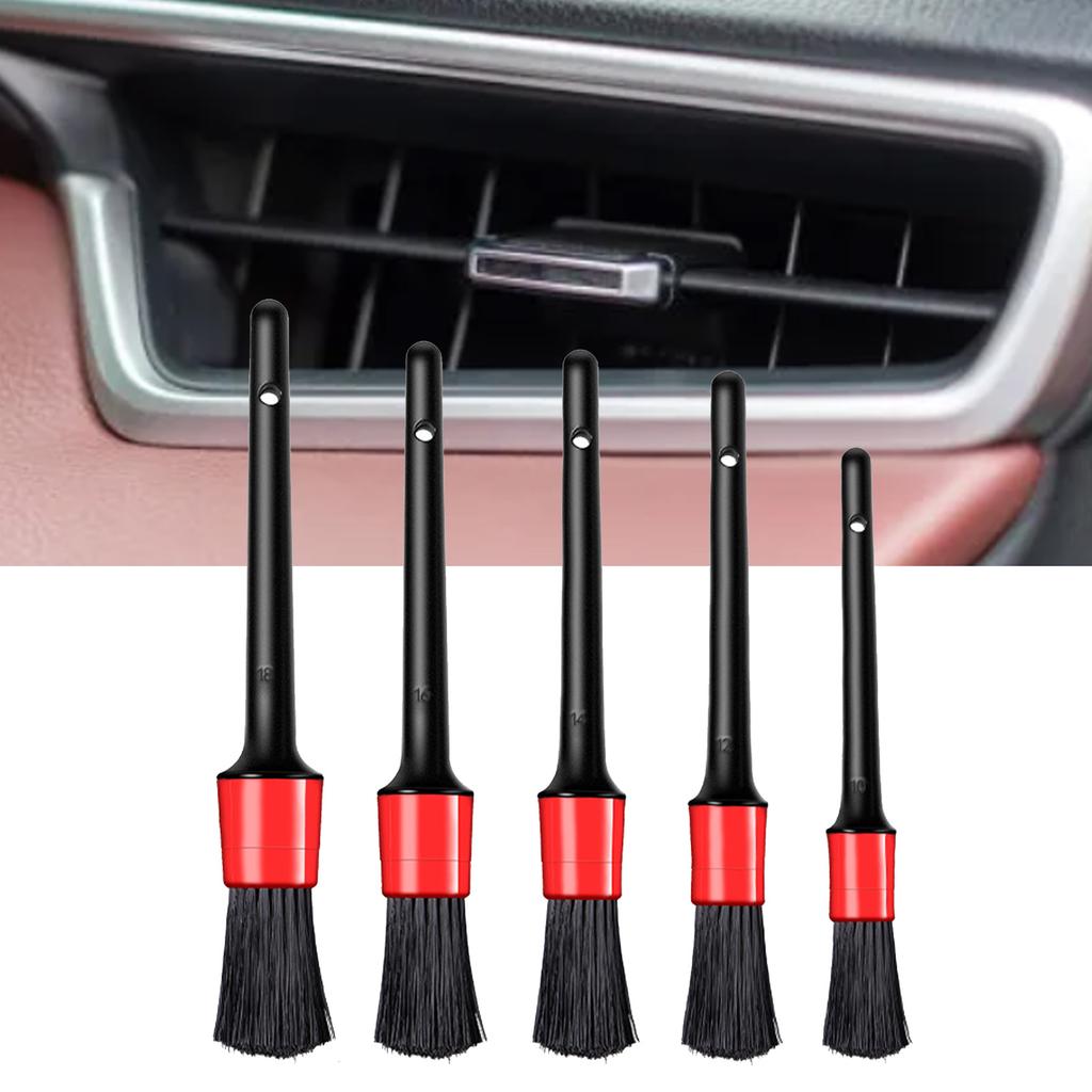 5PCS Car Interior Cleaning Brush Soft Bristle Detailing Brush Dusting Tool for Air Conditioner