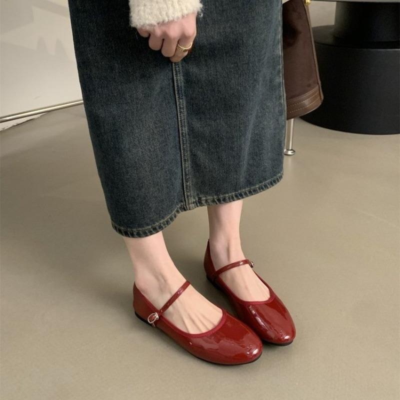 

Модная весенняя новинка, женские туфли-балетки Мэри Джейн с круглым носком, женские повседневные туфли-балетки с неглубоким вырезом, мягкой подошвой, роскошные кожаные туфли, zapatos mujer 40