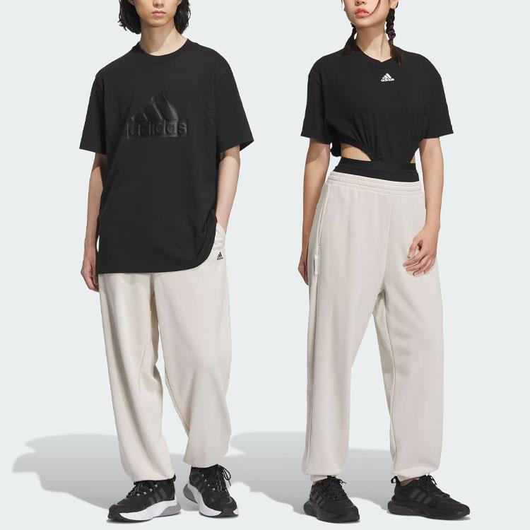 adidas Logo Pants Solid Color Logo Thickened Cuffed Loose Knit Sports Pants Unisex Pants Phosphor-Brown IV7588