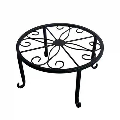 Potted Plant Stand Rust Proof Iron Potted Holder Potted Round Rack Display for Garden Outdoor Supports  24X12cm WWO66