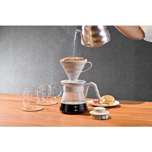 HARIO V60 Coffee Server 02 Set Pale Gray for 1-4 Cups Coffee Drip Made in Japan VCSD-02PGR