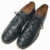 Pre-80s Agal Handmade Wooden Peg Vintage Plain Toe Black Size 26.5-27.0cm Continental Men's(USED)