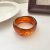 Exaggerated Irregular Geometric Resin Bracelet for Women - Fashionable Wide Bangle