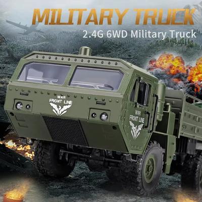 Nuovo camion militare a sei ruote, giocattolo di simulazione di auto telecomandata, auto da arrampicata fuoristrada, giocattoli per bambini all'aperto, regalo per ragazzi