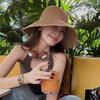Seaside hat women's summer new vacation sunscreen hat bucket hat straw hat foldable beach sun hat sun hat