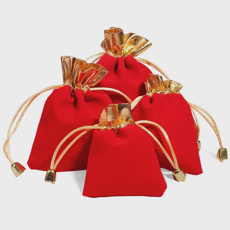 Velvet Drawstring Jewelry Bag: New Year's Lucky Charm Pouch