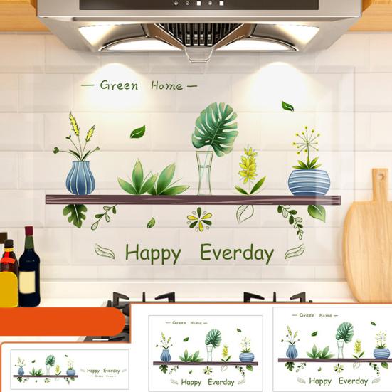 Kitchen Wallpaper Self Adhesive Oil Proof Wall Sticker Waterproof Backsplash Wall Protector Film for Cupboard Kitchen