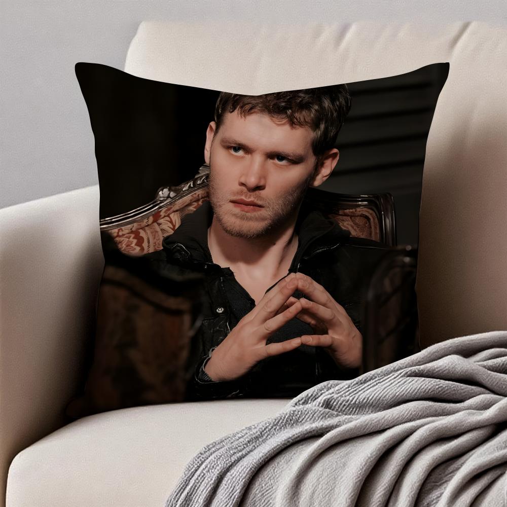 K-Klaus Mikaelson Vampire Diaries Cushion Cover Pillowcase Anti-Dustmite Invisible Zipper Short Plush Sofa Cushion