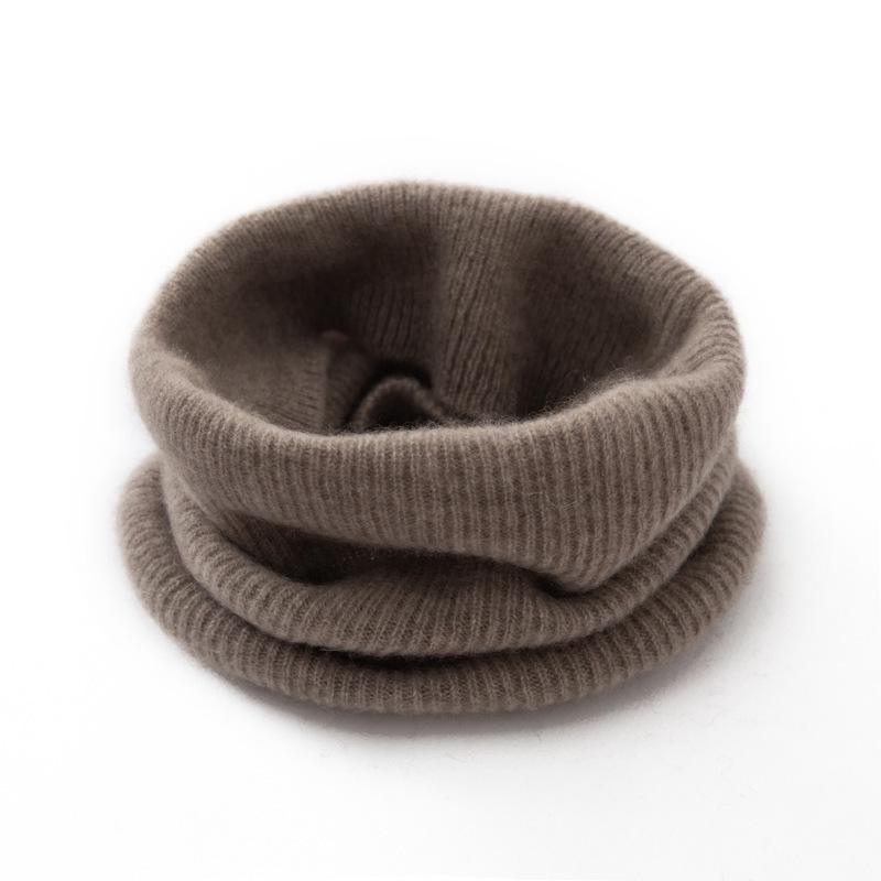 Pure Cashmere Knitted Neck Warmer Scarf for Men & Women Couples - Solid Color, Thick, Warm Gaiter - Ideal Gift for Parents