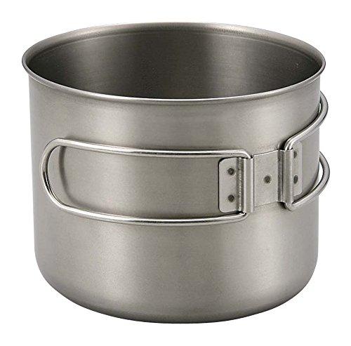 Captain Stag BBQ Pot and Plate Set, Titanium Cartridge Cooker Set 820ml (M-9078)