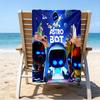 Beweis Strandtuch mit einem Astro Bot Muster - weich, saugfähig, schnelltrocknend, maschinenwaschbar - perfekt zum Schwimmen, Camping, Baden