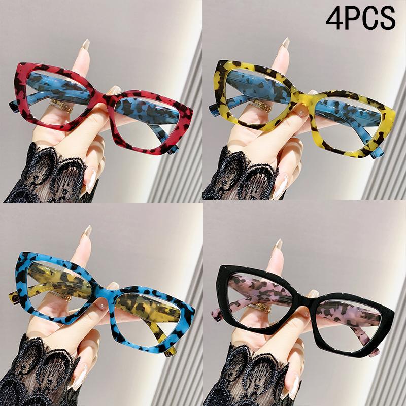 2/4PCS Presbyopia glasses der European and American retro leopard print bag - fashionable and stylish.6075