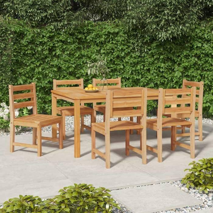 VidaXL Chaises de jardin 6 pcs Bois de teck solide 3157175