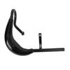 Motorcycle Exhaust Pipe 40mm Dia Aluminum Alloy Noise Reduction Electric Bike Exhaust Tube with Silencer Gasket Black