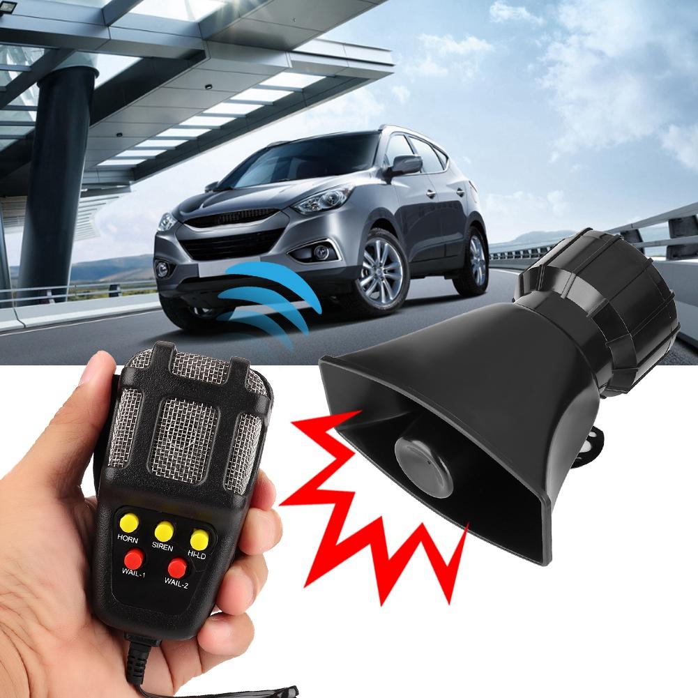 Car 5   Warning Alarm Siren Horn Speaker with Mic for Loud and Clear Sound