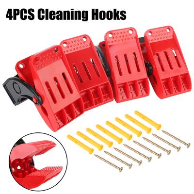 Clips de nettoyage de tapis de sol de voiture, accessoires de voiture, outils multifonctionnels pour tapis de Yoga, crochets de nettoyage étanches, pince de lavage de tapis, 4 pièces