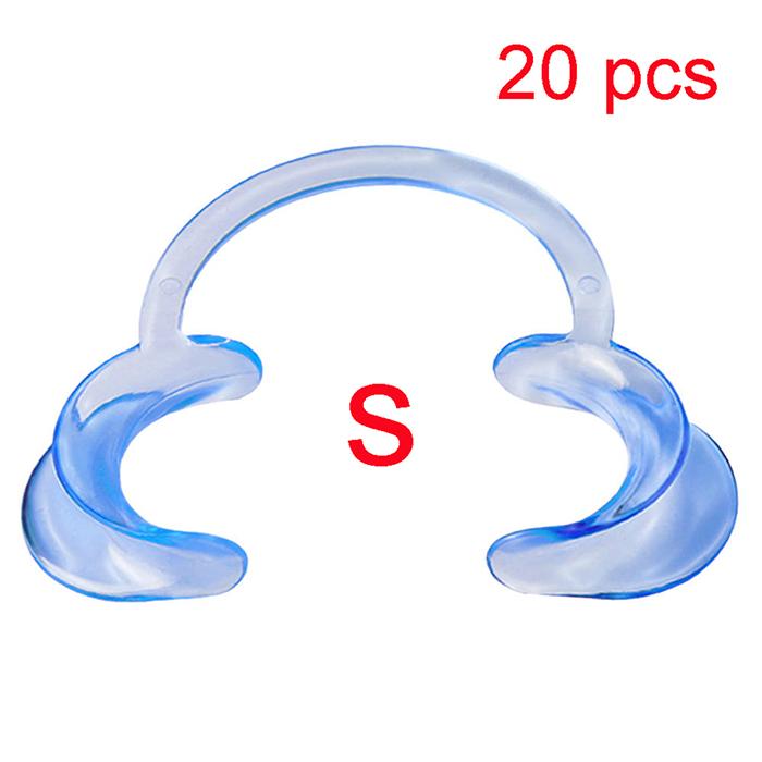 20 Pcs C Shape Mouth Opener Elastic Dental Cheek Retractor Lip Oral Support Dentist Tools