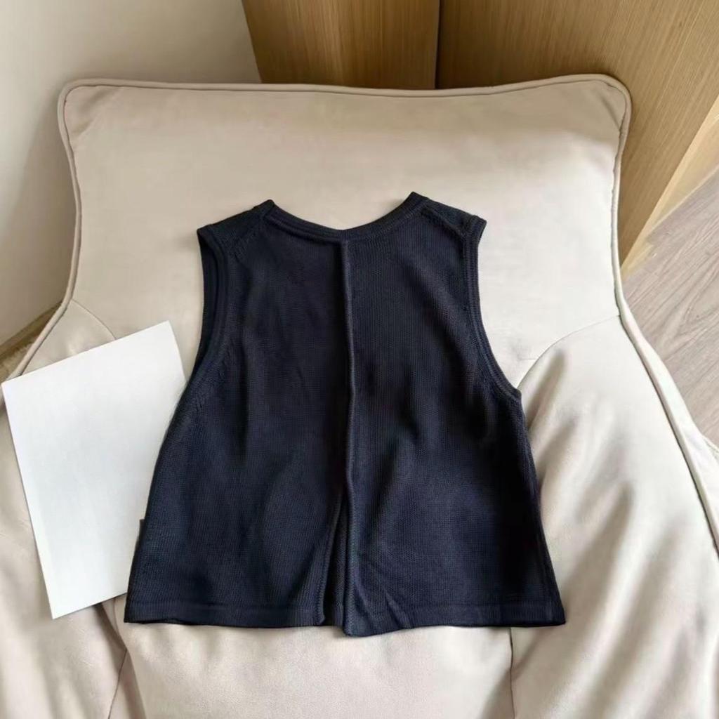 Dopamine Color Sleeveless Summer Top with Back Slit