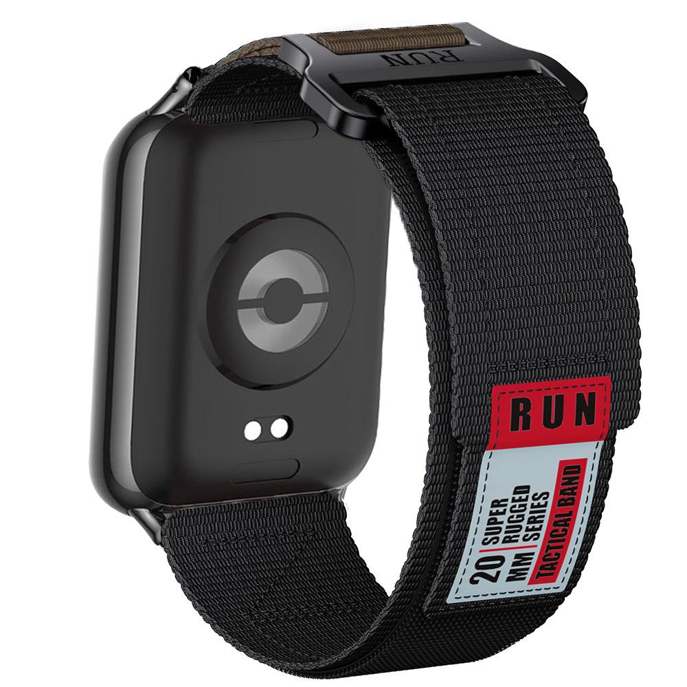 Cinturino Tattico in Nylon per Miband 9/8 pro Cinturino Sportivo per Xiaomi Redmi watch 4/5 Braccialetto di ricambio Elastico Traspirante
