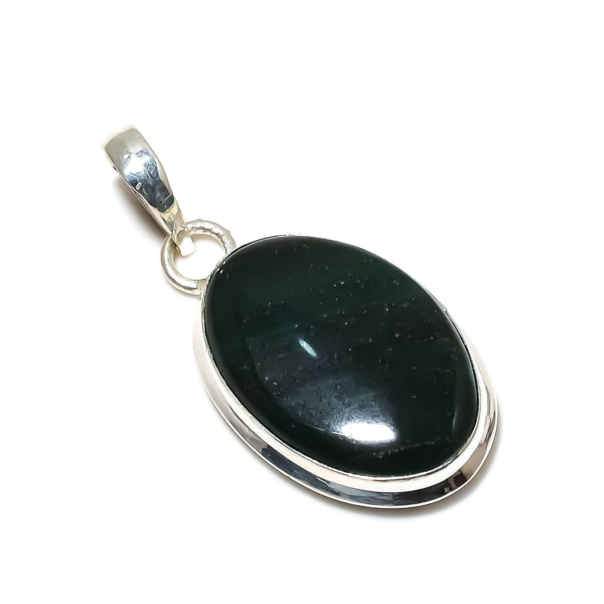 

Подвеска из зеленого авантюрина, натуральный зеленый авантюрин, подвеска из стерлингового серебра 925 пробы для женщин, подарочная подвеска 5.5 Cm. зелёный