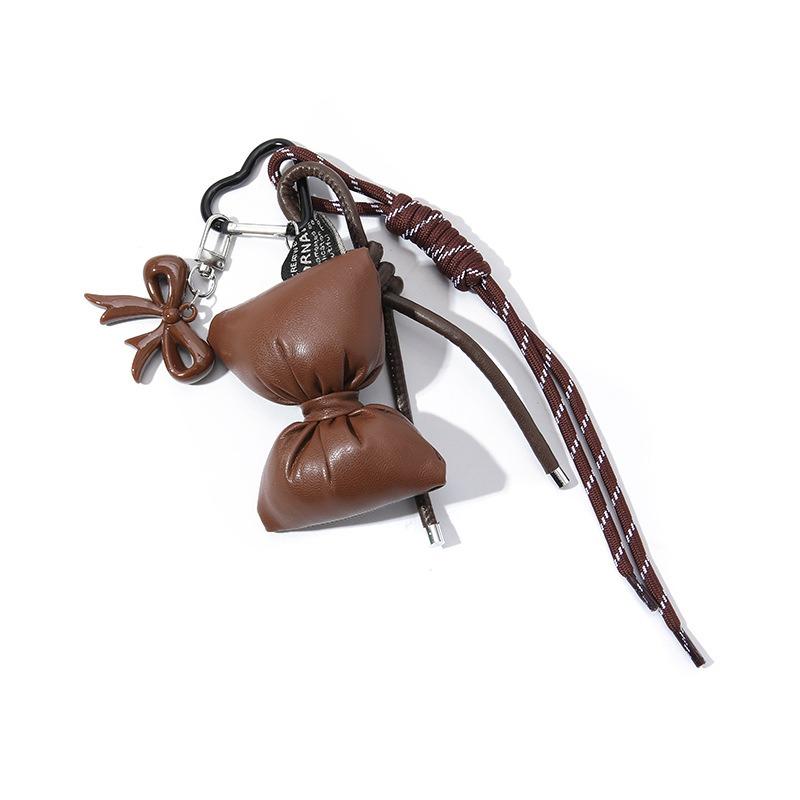 Большой Бык Слон, Мини Геометрический Маленький Брелок-Подвеска с Зеркальцем, Стильный Универсальный Плетеный Веревочный Подвес для Цепочки Сумки