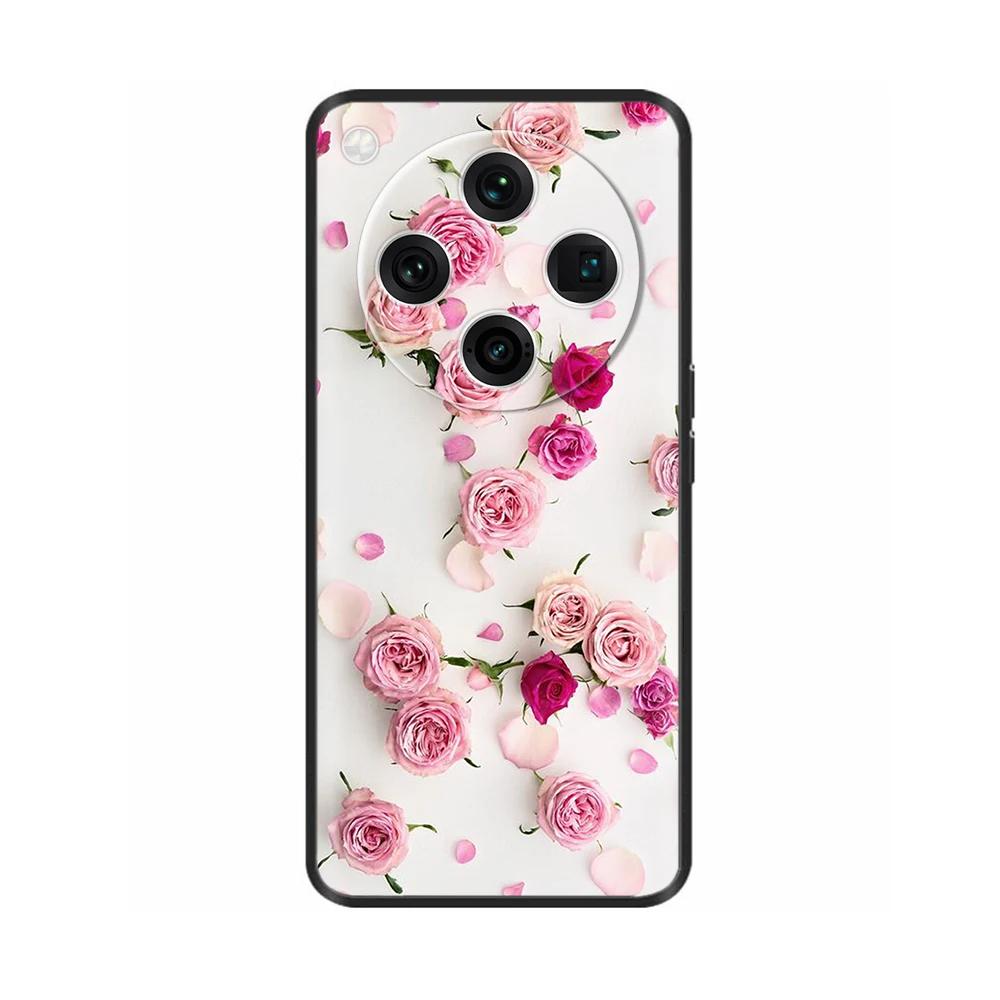 Painted Cover For Oppo Find X8 Pro Soft Black Silicon Back Cover Cases For Oppo Find X8 Findx8 Pro Shockproof Shell Cases Bumper