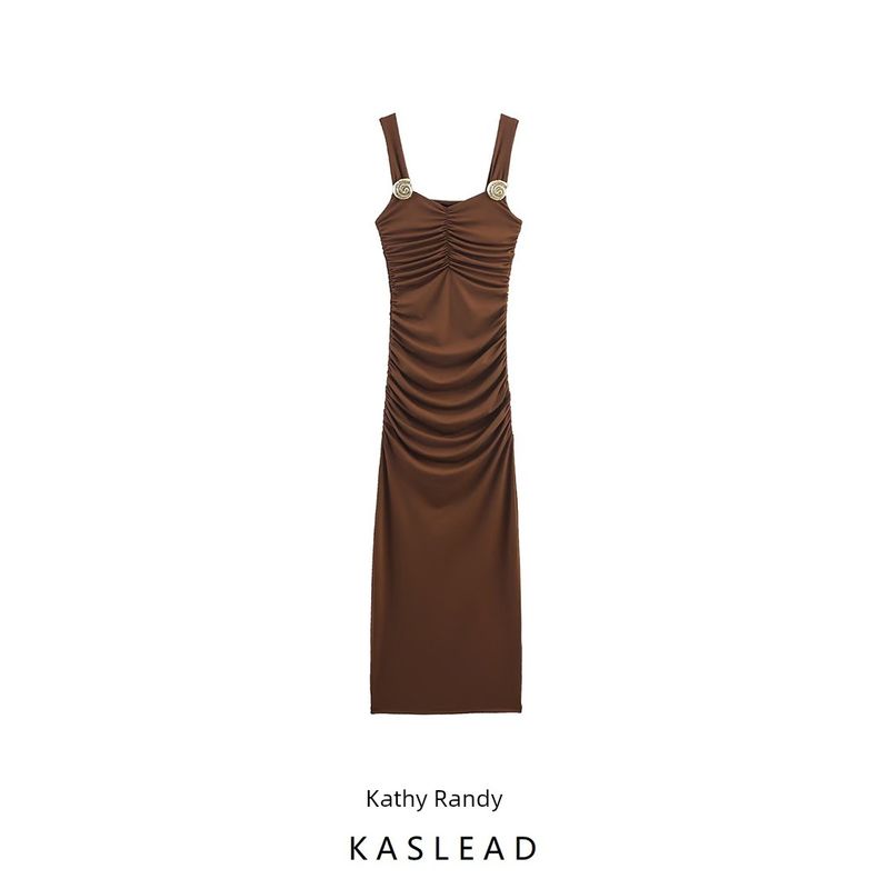 Kaslead New Women Clothes Western Style Fashion Shell Slim Fit Temperament Dress 1026158