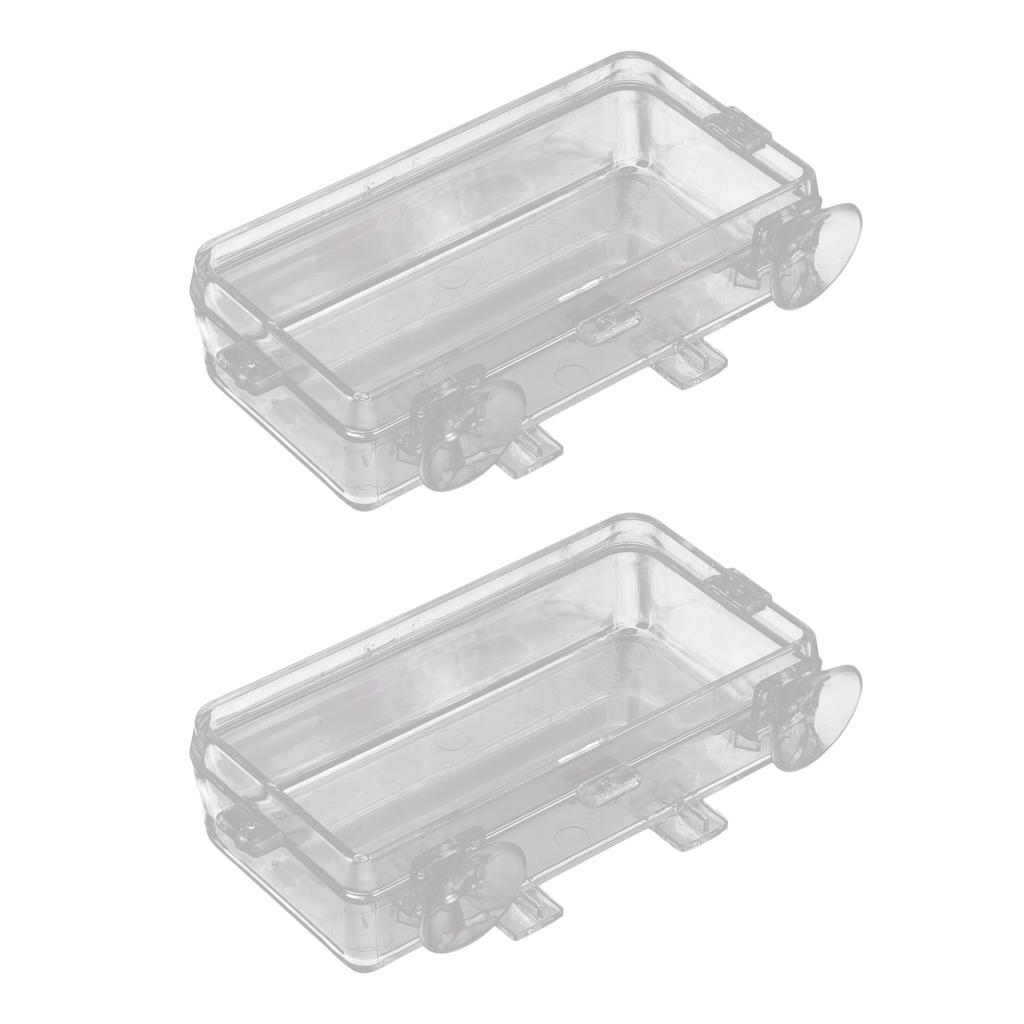 Anti Escape Bowl Suction Cup Feeder Transparent Detachable Gecko Feeder for Reptiles