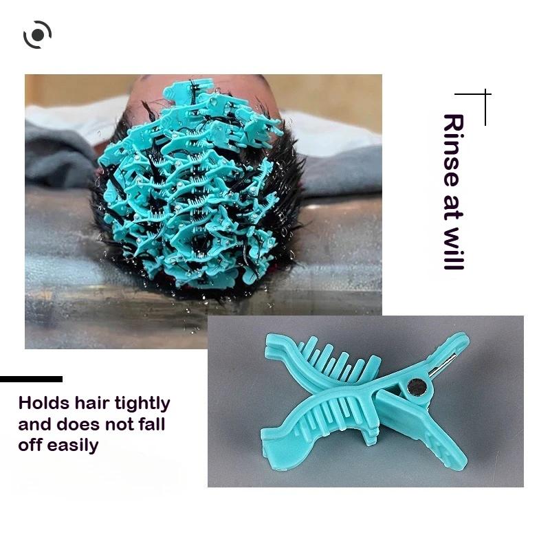 25 szt. Salonowe Klipsy do Trwałej Ondulacji Włosów Wielokrotnego Użytku dla Mężczyzn Klamry do Stylizacji Loków Rzepowe Wałki do Włosów Narzędzia Fryzjerskie do Trwałej Ondulacji Krótkich Włosów