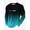 Mexiko Adler Druck T-Shirt für Herren Mode Bequemes Baumwolle Langarm-T-Shirt Lässiger Rundhals Pullover Herbst Lockere Herren Oberteile